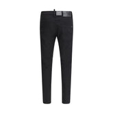 Dsquared² Black Cotton Straight-Leg Jeans